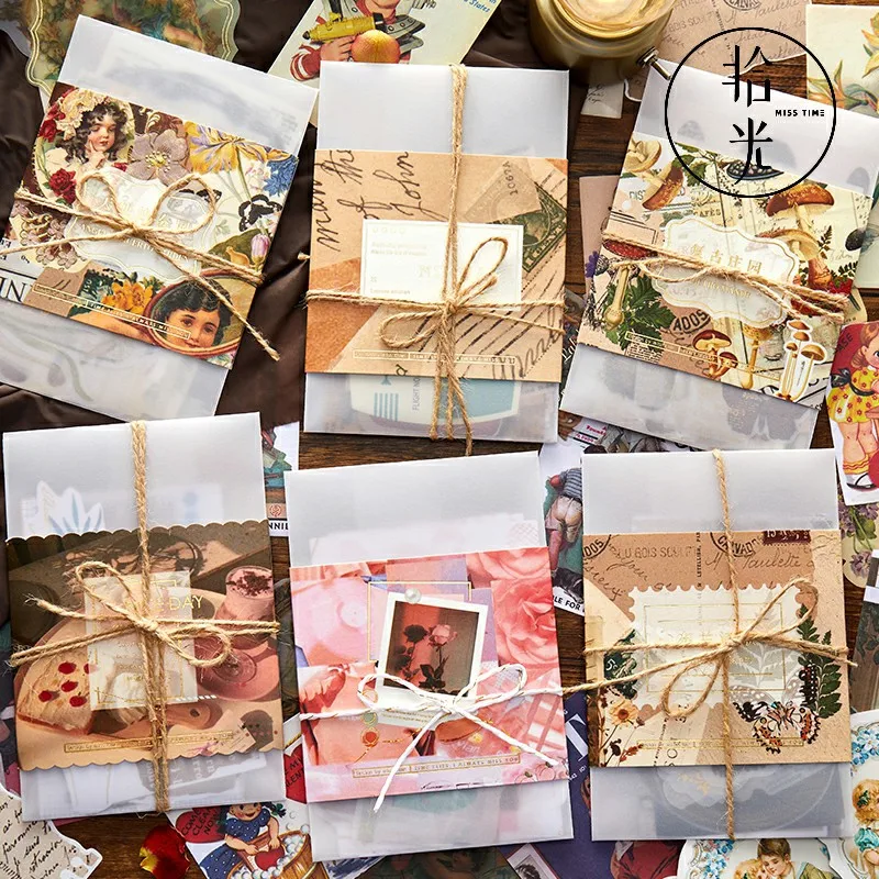 

30 штук винтажных Цвет бумага для заметок Memo Pad украшение для альбома Материал поэзия серии декорационных бумаг симпатичные канцелярские пр...