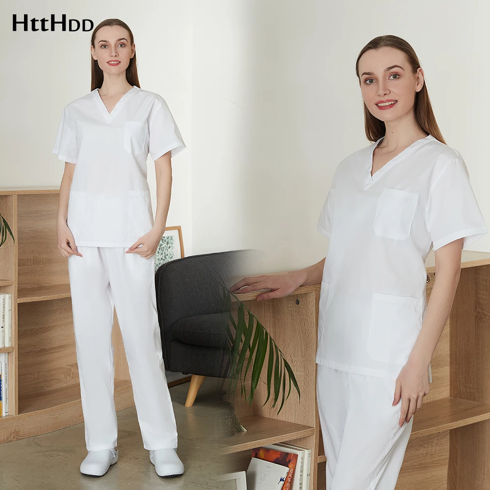 

Unisex Laboratory Suit Suit Pet Grooming Short-sleeved Suit Beauty Salon Scrubs Work Clothes Medical Uniform Clothes Wholesale