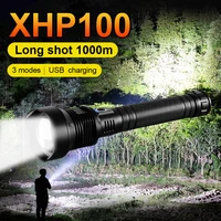 600000 lm powerful xhp100 led flashlight 18650 tactical torch light rechargeable usb flash light hunting xhp90 xhp50 led lantern