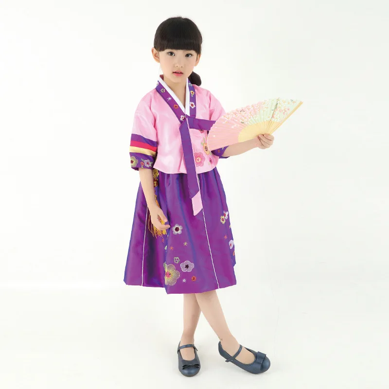 

Children's Dance Costume Korean Traditional Dress Fashion Improved Hanbok Girl Birthday Party Clothes Toddler Girl Outfits