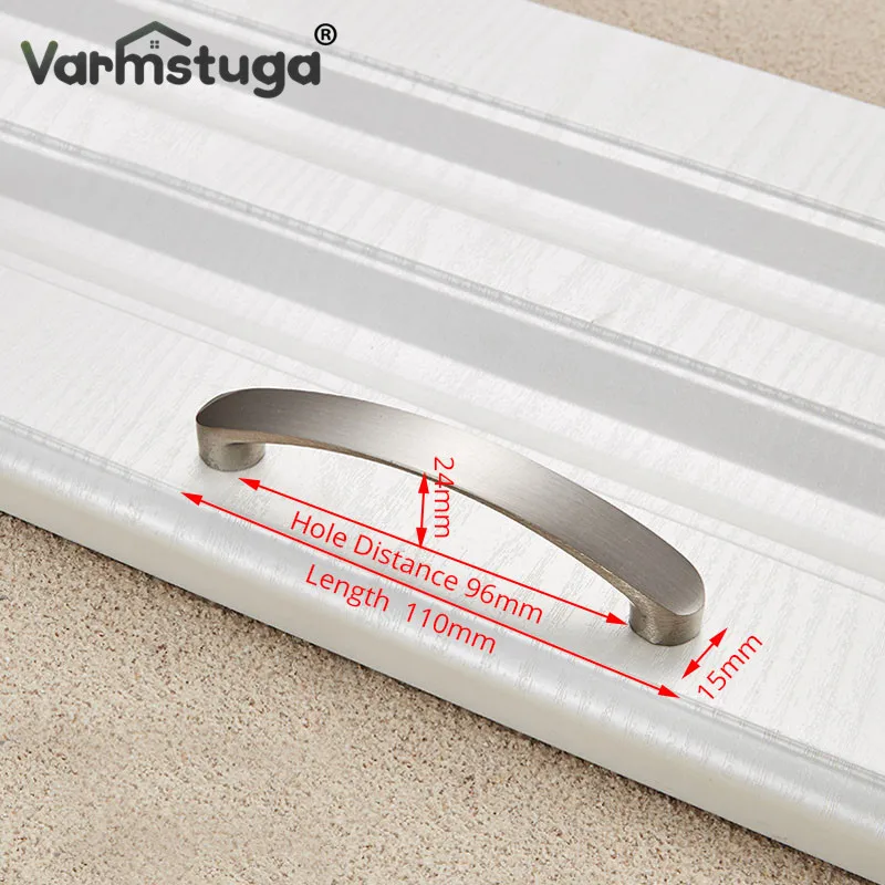 

Ручки для шкафов VARMSTUGA матовые серебристые алюминиевые