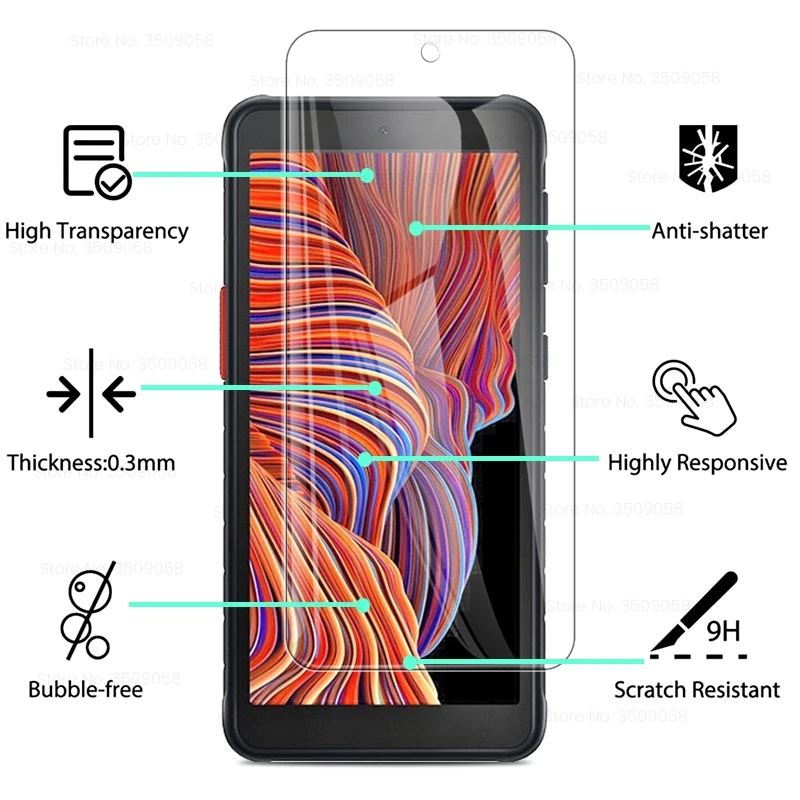 3pcs full cover protective glass for samsung galaxy xcover 5 x cover5 xcover5 sm g525fds 5 3 9h premium screen protector film free global shipping