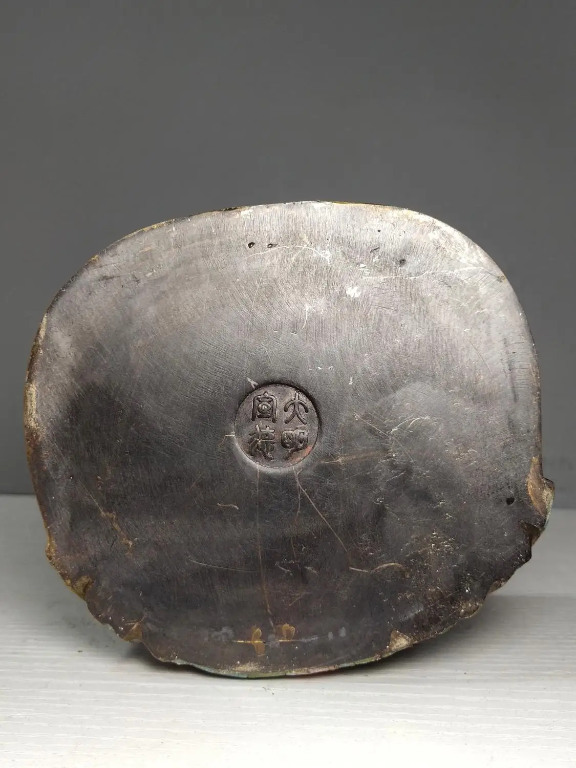 

Home Decor 8" Tibet Buddhism Temple Old Bronze Cloisonne Jingping Guanyin Bodhisattva Amitabha statue Enshrine the Buddha