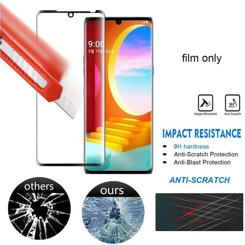 

30D Curved Tempered Glass Screen Protector Anti Glare Wing For LG Tempered Glass Suitable Curved Film A6L0