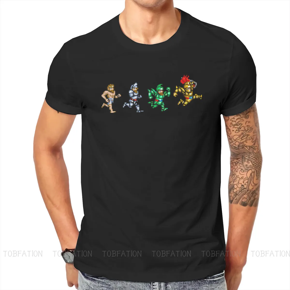 SIR ARTHUR'S EVOLUTION Unique TShirt Ghost and Goblins Arthur Prin Arcade Game Creative Graphic  T Shirt Short Sleeve