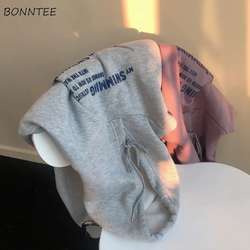 Женская толстовка с капюшоном и завязками Повседневная Свободная Толстовка