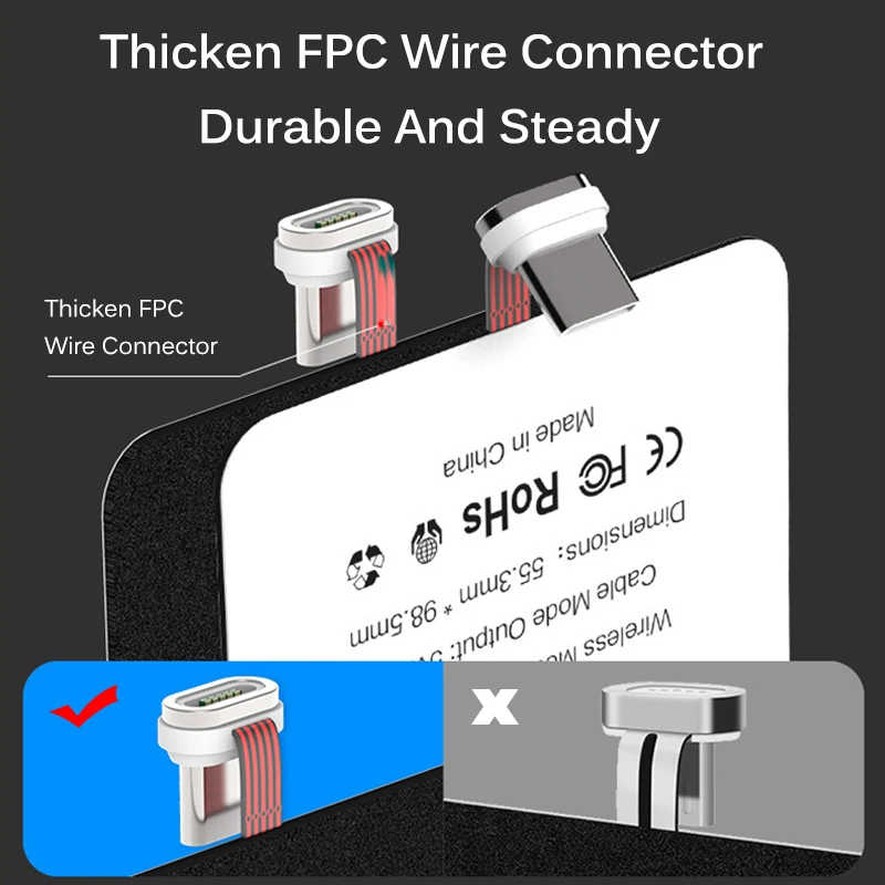Qi магнитный беспроводной зарядный приемник USB кабель для iPhone Samsung Huawei двухрежимный беспроводной и QC3.0 проводной модуль быстрой зарядки
