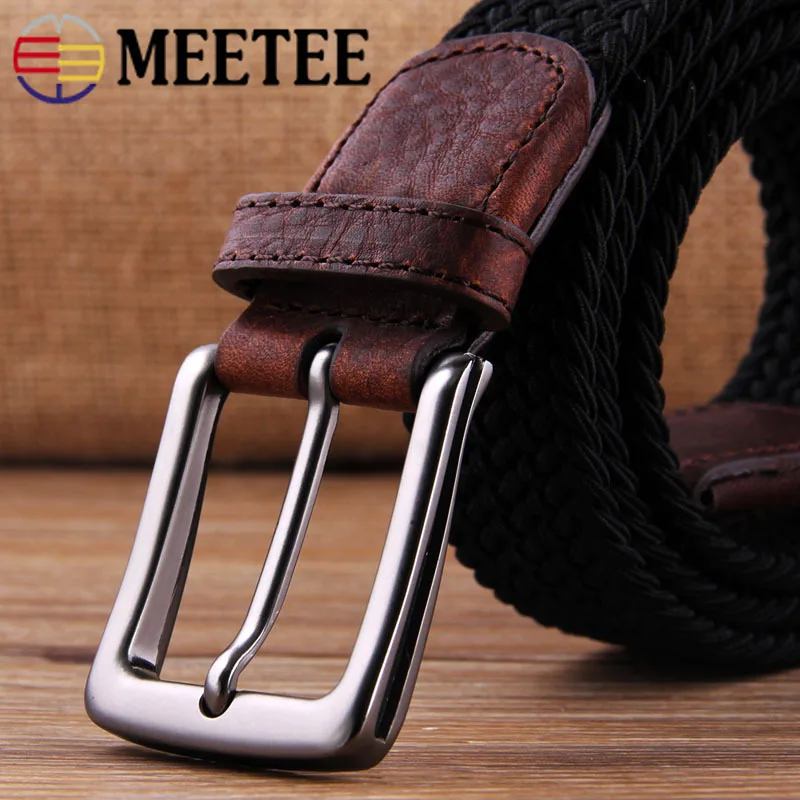 

Meetee 2/5pcs ID35mm Metal Pin Buckles Belt Head for 33-34mm Belt DIY Replacement leather Craft Jeans Decor Accessories YK024