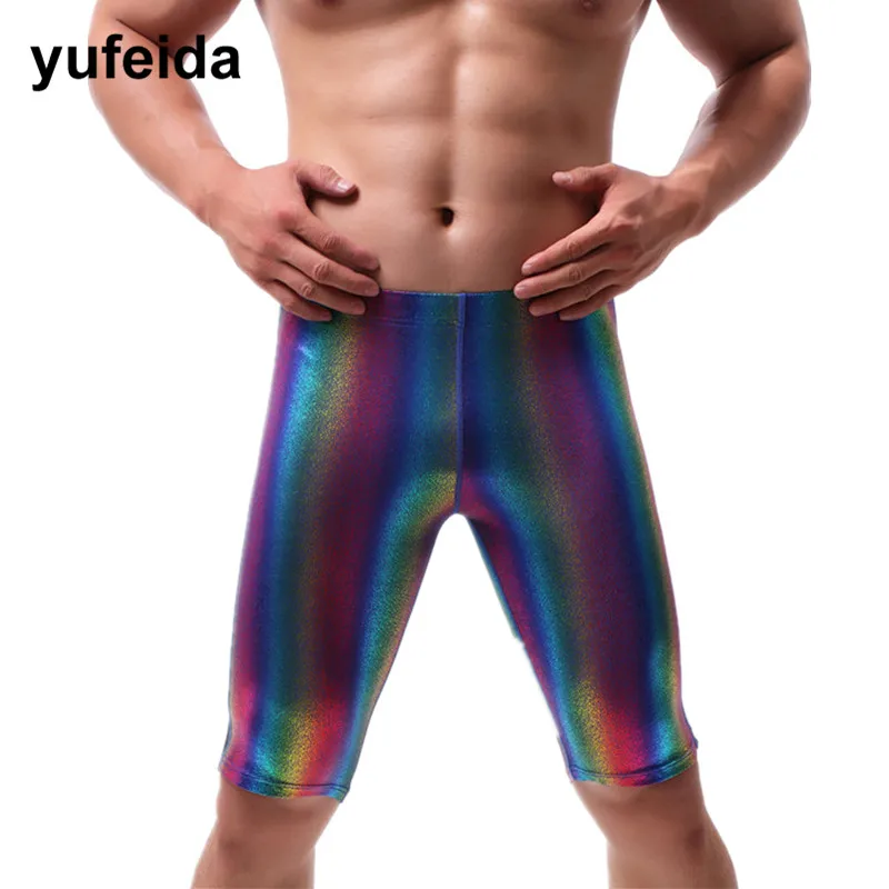 Мужские спортивные штаны для бодибилдинга повседневные облегающие шорты с