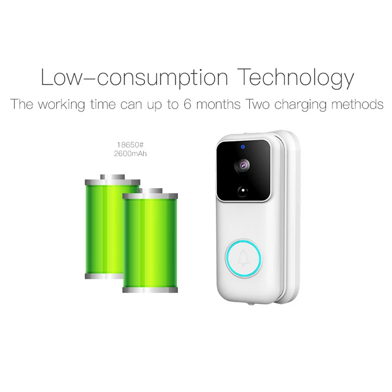 

Ymesy WIFI Doorbell Smart Home Wireless Phone Door Bell Camera Security Video Intercom 1808P HD IR Night Vision For Apartments