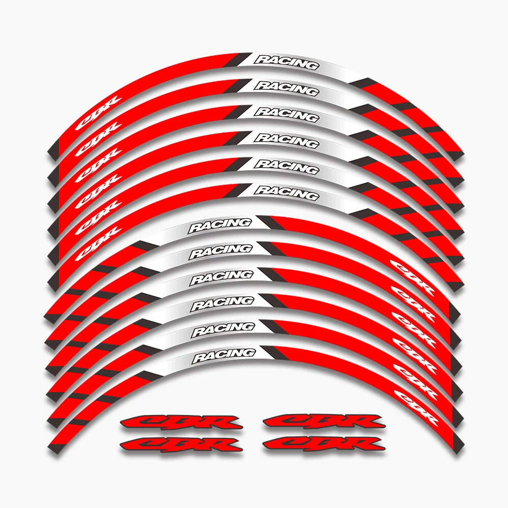 12 полосок наклейки на мотоцикл Светоотражающие Водонепроницаемые колеса для Honda