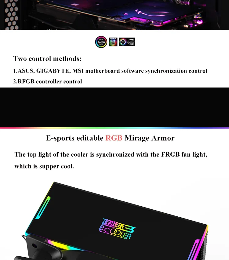 5V 3PIN RGB Процессор кулер 5 тепловыми для компьютеров AMD/AM4/INTEL 775/1150/1151/1155/1156/2011(12 см); охлаждающий вентилятор