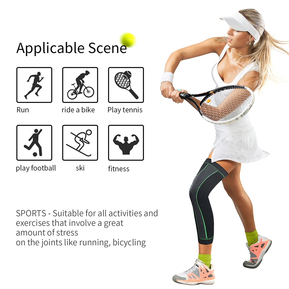

1 PCS Volleyball Basketball Running Knee Support Sports Protector Knee Sleeve Silicon Padded Protection Compression Knee Pads