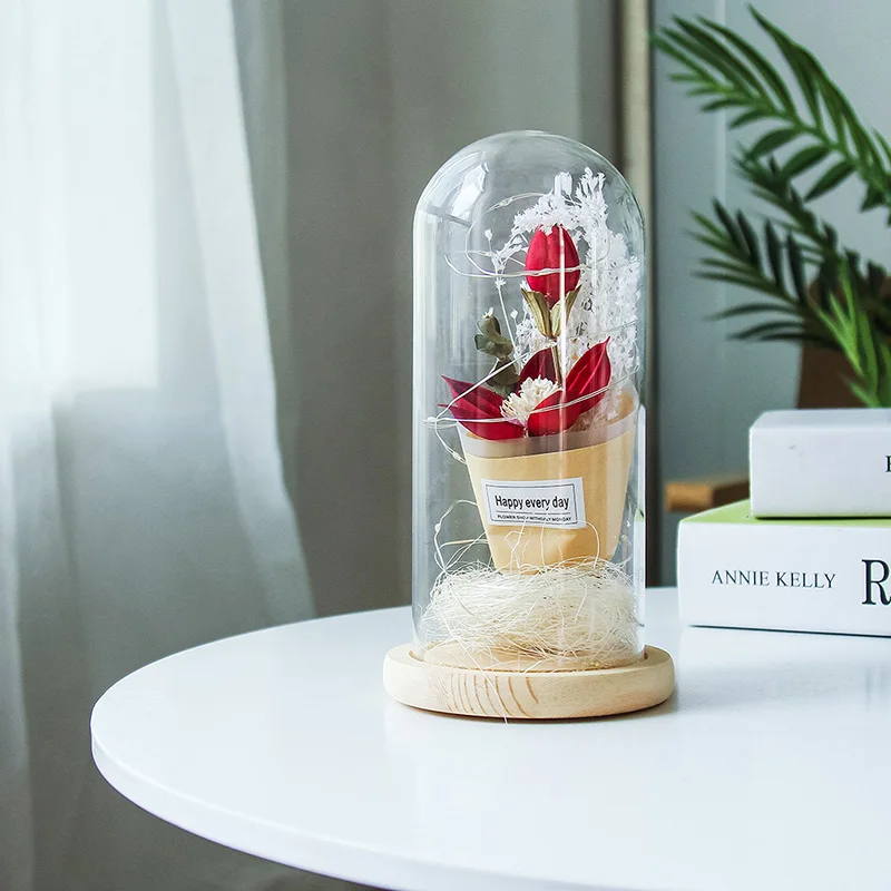 Светодиодный чехол из стекла Bionic Dry Flower Micro Landscape декоративный светильник