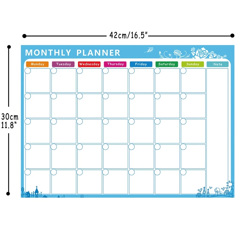 Магнитная доска для сухого стирания магниты холодильник список дел ежемесячный