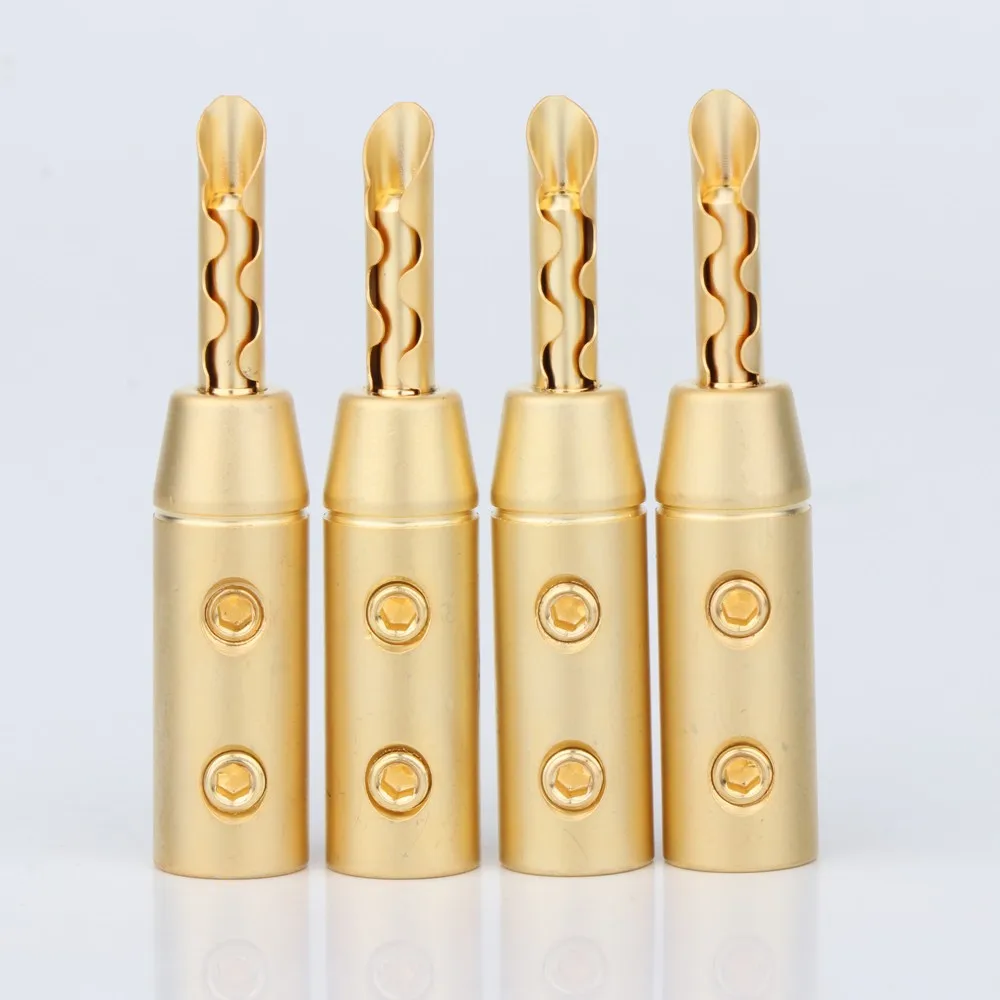 

Preffair BA1419 12 шт. позолоченный штекер типа Z, Банановый штекер HIFI, штекер бананового штекера для динамика