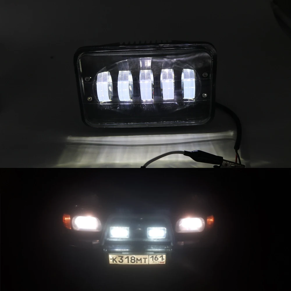 Квадратный светодиодный рабочий светильник 5D для прицепов 6 дюймов 4WD ATV SUV UTV