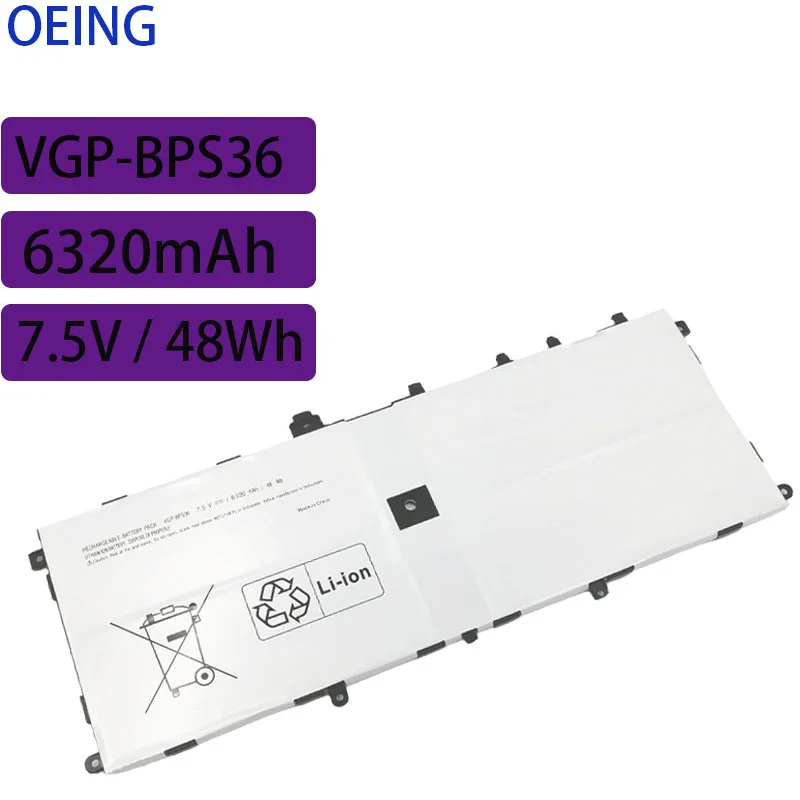 

6320mAh Original VGP-BPS36 Battery For Sony Vaio Duo 13 Convertible Touch 13.3" SVD13211CG SVD1323YCGW SVD132A14L SVD1321BPXB