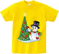 newest christmas baby girls boys t shirt kids cotton snowman print costume santa claus tees kids cartoon tops tee camiseta 3t 9t