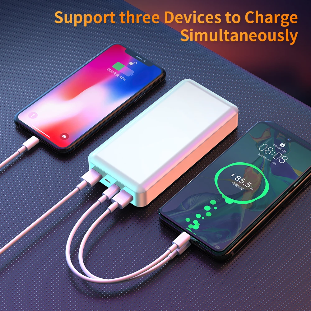 

20000mAh Power Bank Portable Dual USB For Smart Mobile Phone External Battery Charger Powerbank