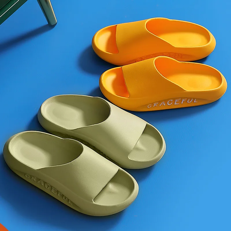 

Сандалии и шлепанцы для мужчин и женщин из ЭВА, Нескользящие, на толстой подошве, для дома, для лета