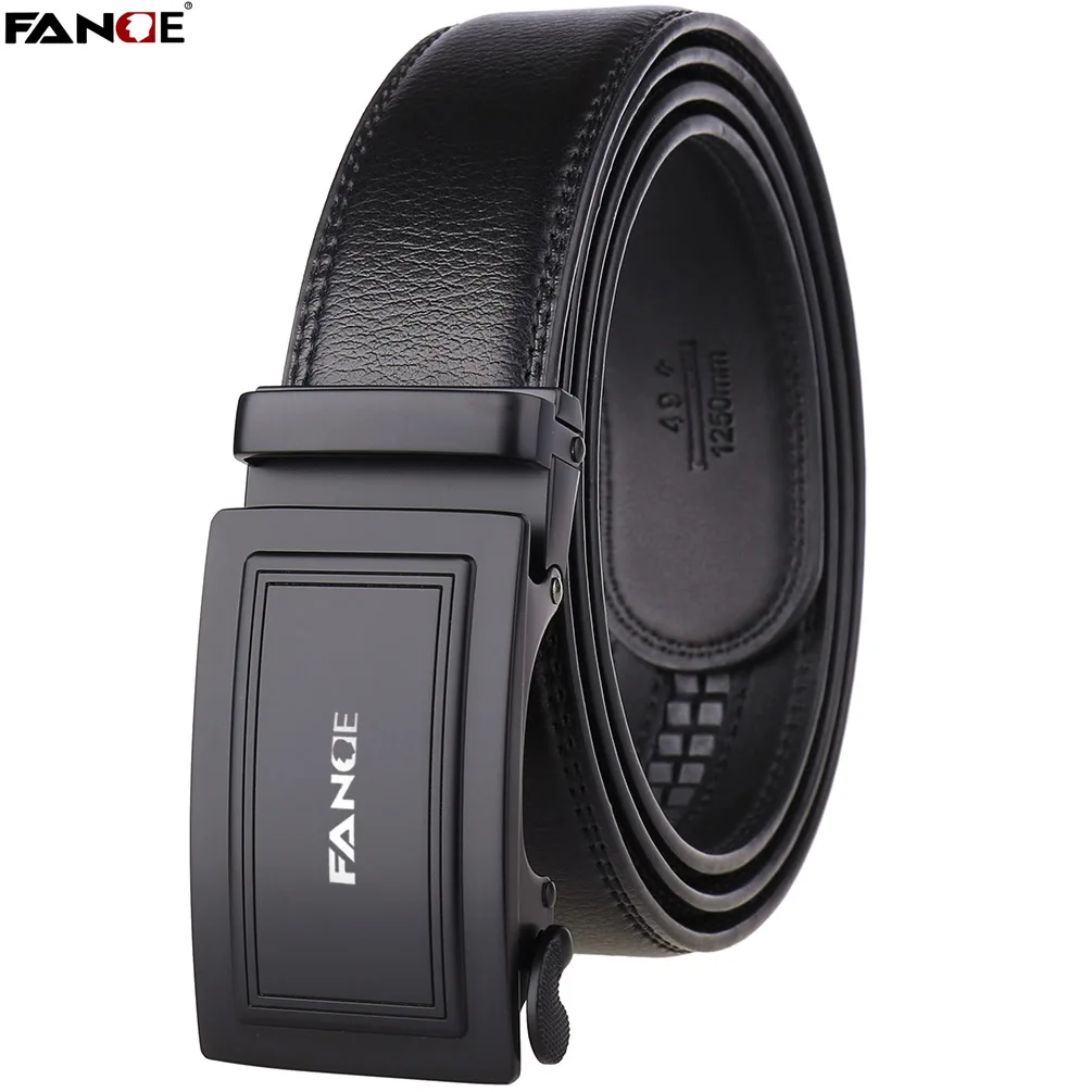 

FANGE mens belt high quality cow genuine leather men belts leather male slide ratcher for jeans belt for men fashion FG3514