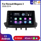 Автомагнитола 2.5D, экран 9 дюймов, для Renault Megane 3 2008-2014, Android 11, 4 ядра, 2 + 32 ГБ, GPS-навигация, стерео, FM, BT, Wi-Fi