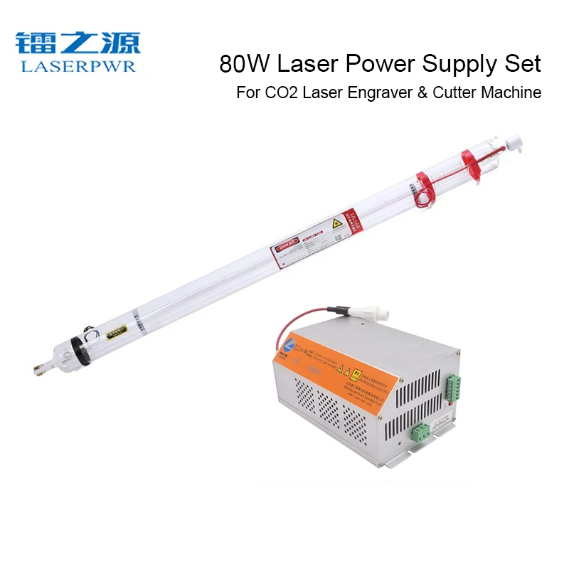 

LASERPWR ES80 CO2 laser power supply+EFR-1600CL glass tube Set best match for 50w-80w laser cutter/engraver machine