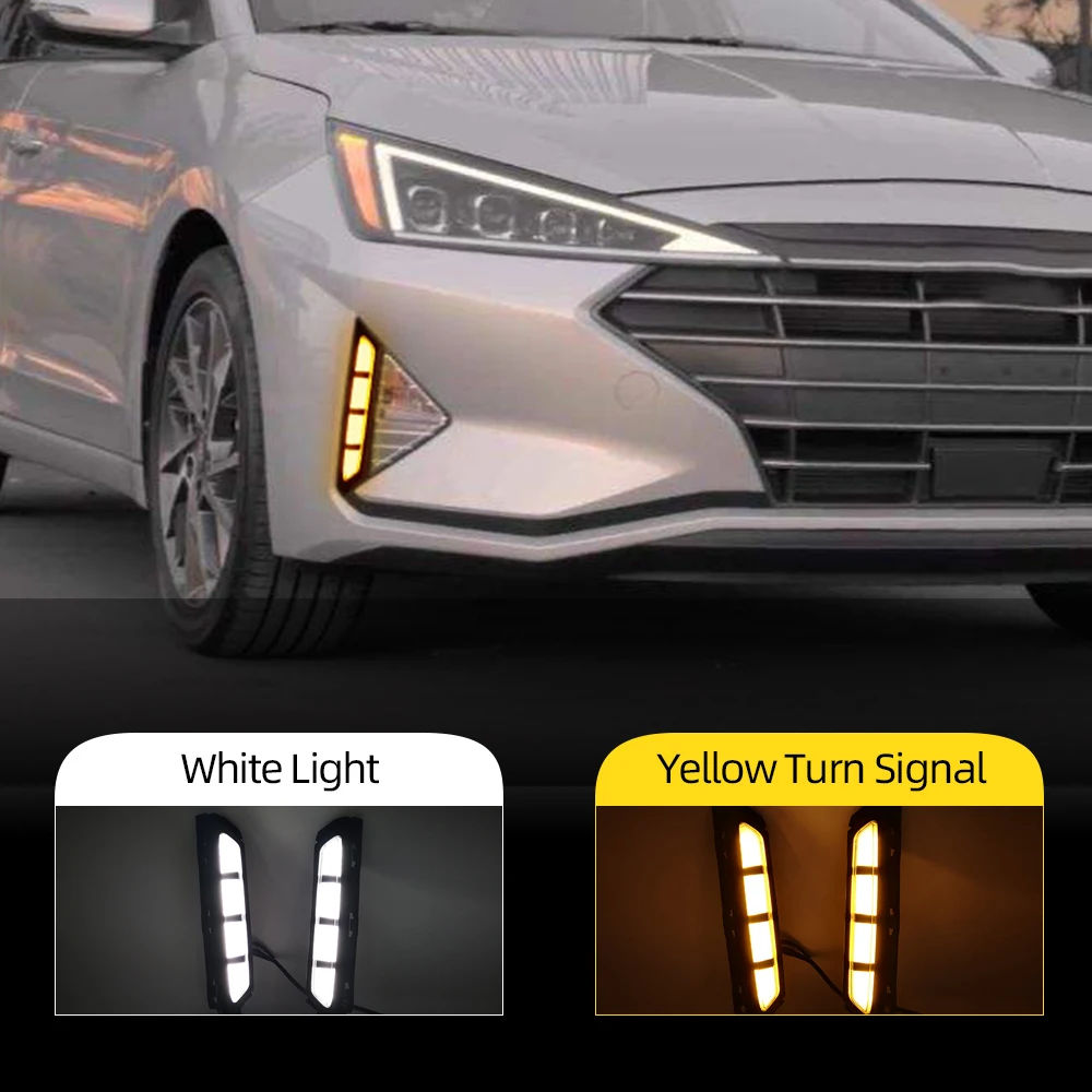 Светодиодный ная противотуманная фара для Hyundai Elantra 2019 2020 DRL дневные ходовые огни