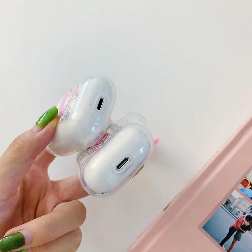 Мягкий силиконовый чехол для AirPods 1/2 милый мультяшный наушников Apple Airpods защитный