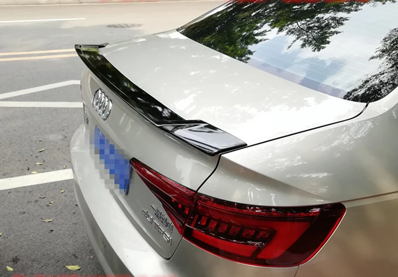 Для Audi A4 B9 R Style 2017 2018 2019 украшение автомобиля ABS пластик краска цвет задний спойлер