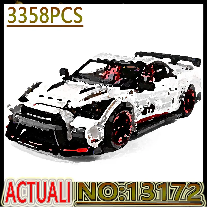 

DHL MK13172 High-Tech The Nismo Nissan GTR GT3 Speed Racing Sport Car Building Blocks Bricks Model Birthday Gift Toys MOC-25326