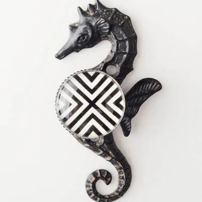 Европейский стиль средиземноморская ручка мебельный ящик морская лошадь и ретро