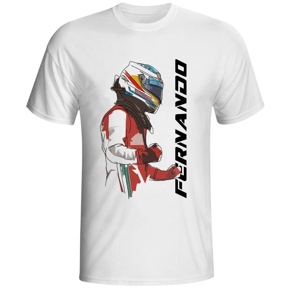 SdyT. Sty 2019 F1 игрок Фернандо Алонсо Мужская Гонщик Футболка хлопок модная футболка |