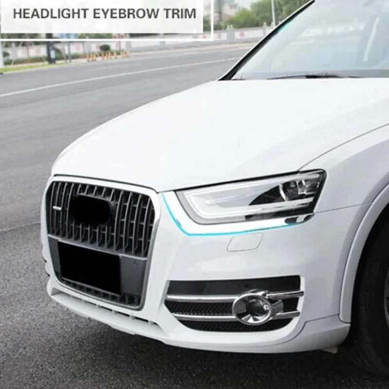 Tonlinker 2 шт. Сделай Сам Стайлинг автомобиля ABS Хром Передняя фара отделка брови