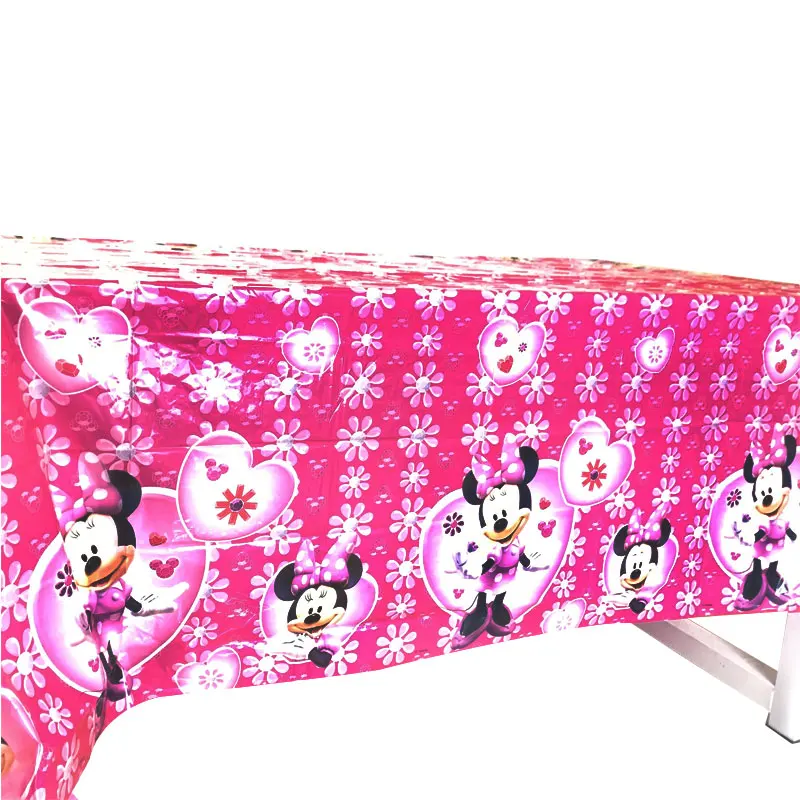 

Minnie Mouse Theme Birthday Party Decoration Kids Paper Plates Cups Gift Bags Disposable Party Tableware Decorative Tablecloth