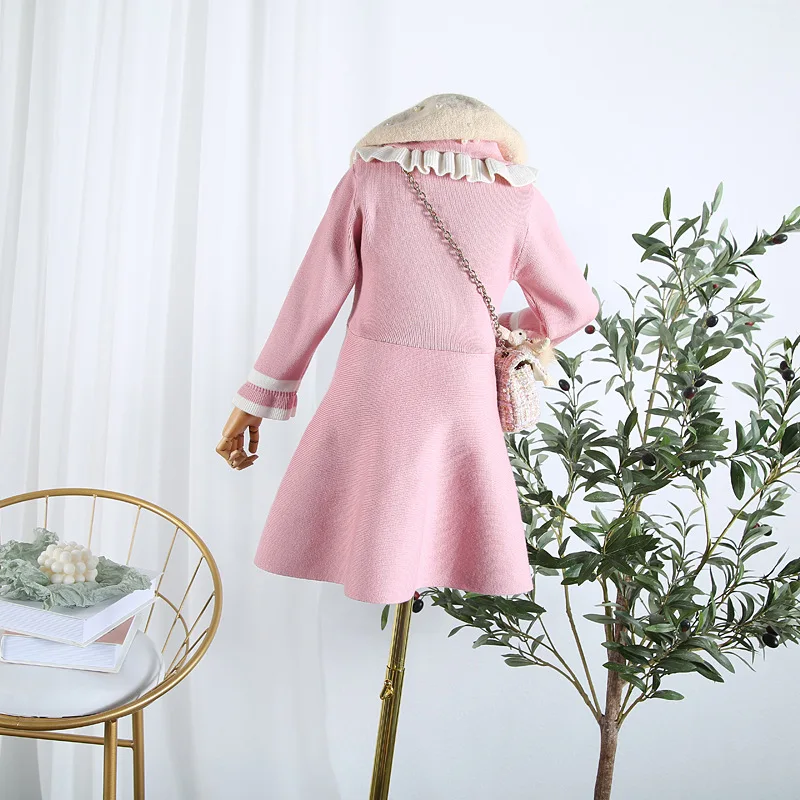 Осеннее платье с длинными рукавами для девочек 2019 г. Детское корейское милое