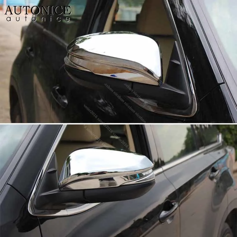 Цветное боковое зеркало заднего вида из углеродного волокна подходит для Toyota RAV4