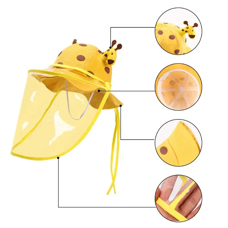 

Kids protecting mask Anti-fog Hat Protective Mask Cap Face Protective Cap Anti-UV Safety Outdoor Fishing Hat Safety Face Shie