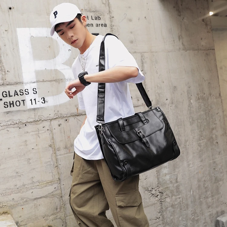 Brand Fashion Designer Leather Messenger Briefcase Men's Business Bags IPad Computer Bags 2021 Hot Fashion Male HandBags
