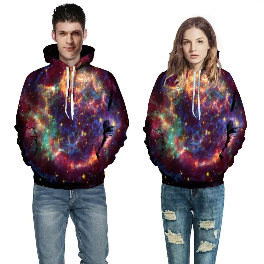 

2021 Autumn and Winter New Sports Jacket Couple Long-sleeved Hooded Sweater Plus Size Loose Baseball Uniform