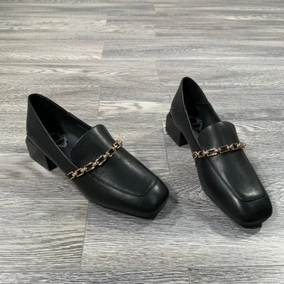 Женская обувь коллекция 2019 года новые осенние туфли на толстом каблуке модные