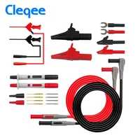 cleqee p1300d 6 in 1 multimeter test cable 4mm banana plug test line replaceable test probeshooktest lead kits alligator clips