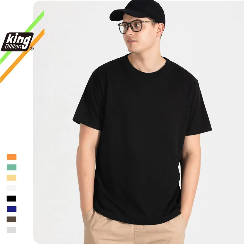 Король млрд 100% хлопок 200g из толстого хлопка мужская летняя футболка свободного