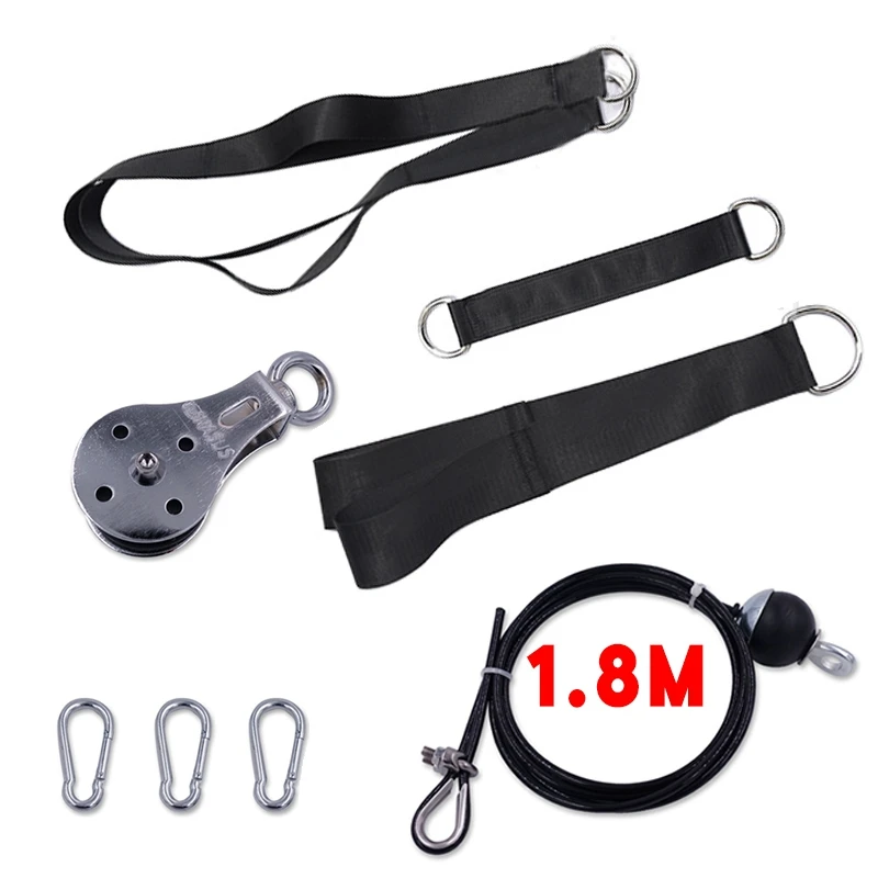 

Body Building Barbells Fitness Pulley Cable Attachment System Biceps Triceps Blaster Workout Equipment Fitness Equipments Sports