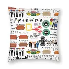 Винтажный чехол для подушки с изображением символов друзей коллажа двухсторонняя наволочка для пола ТВ-шоу для гостиной крутой чехол для детской комнаты украшение для дома