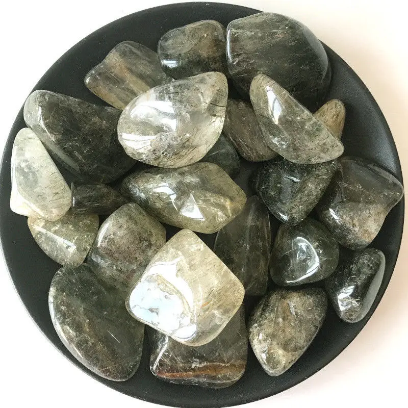 100 г натуральный кристалл большой зеленый кварц Rutilated Healing образец камня минералы