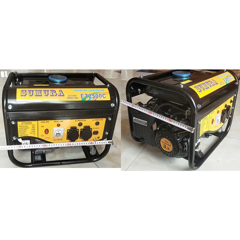 Портативный бензиновый генератор 1600 Вт Бытовой однофазный маленький уличный