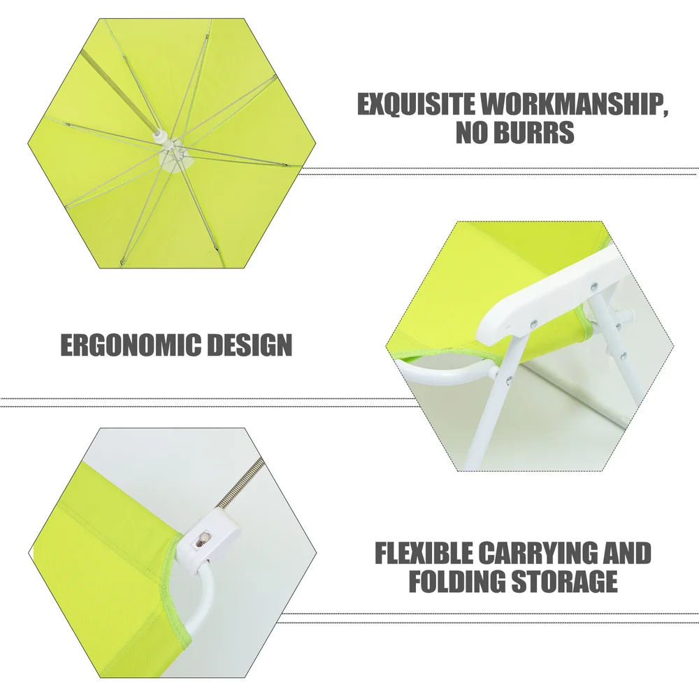 Satılık 1 Takım Açık Taşınabilir çocuk şemsiyesi Plaj Sandalyesi şezlong Güneş Blok Tabure