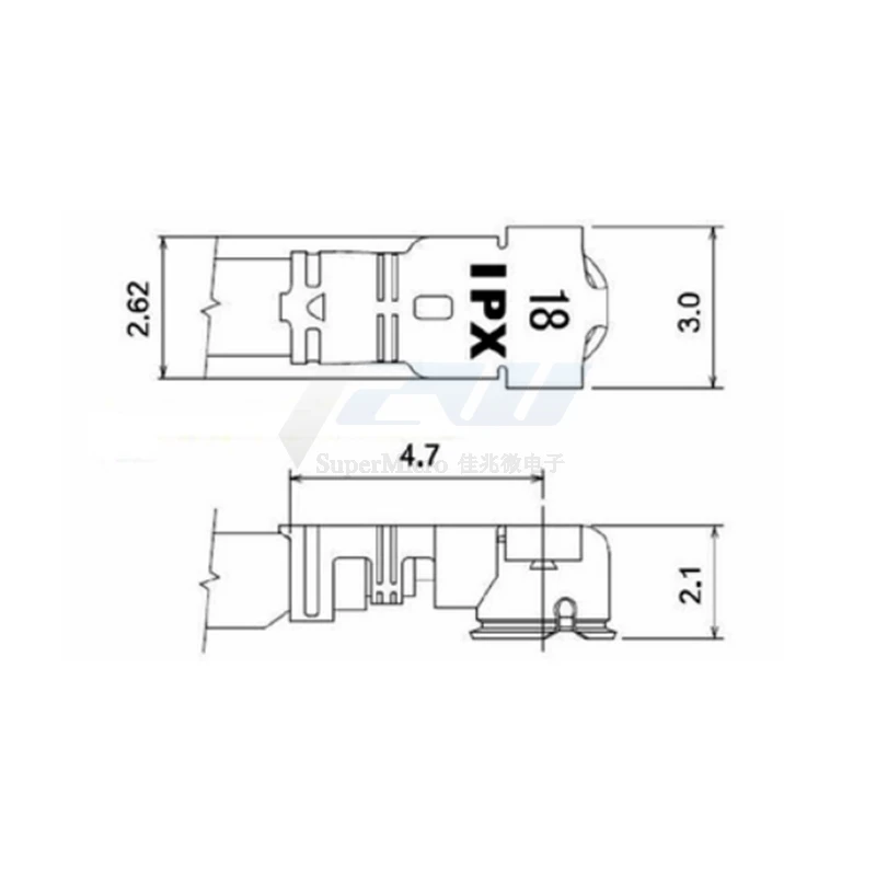 10 шт. IPX4/IPEX4 Поколение 4 патч Антенна База IPEX/U.FL SMT RF коаксиальный Wi-Fi коннектор